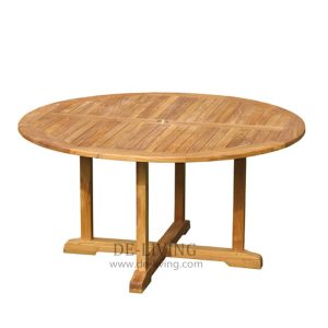 Round Garden Dining Table Fixed 100