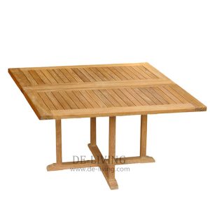 Square Garden Dining Table Fixed 120cm