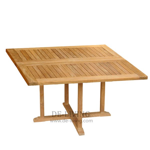 Square Garden Dining Table Fixed 120cm