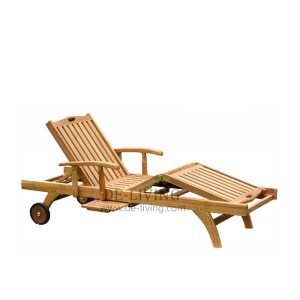 Classic Teak Deck Lounger Arm